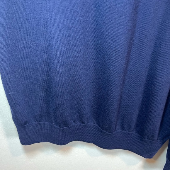 Goodthreads Men's 100% Merino Wool V-Neck Sweater Navy Blue Long Sleeve  Size XL - Picture 9 of 10